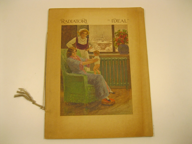 Radiatori Ideal per riscaldamento ad acqua ed a vapore. Società nazionale dei radiatori. Via Tommaso Grossi. Torino